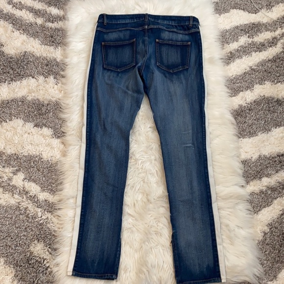 Lakenzie Side Stripe Distressed Ankle Zipper Jean - Picture 5 of 11